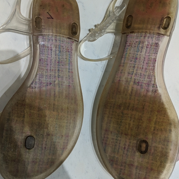 Chanel Clear Multicolor Jelly Camellia Sandals - Picture 5 of 6